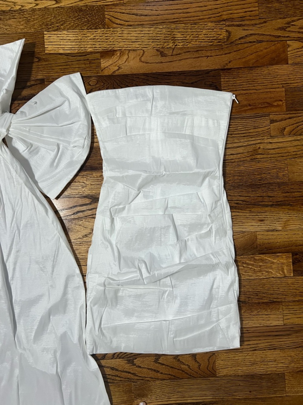 White Strapless Cocktail Dress